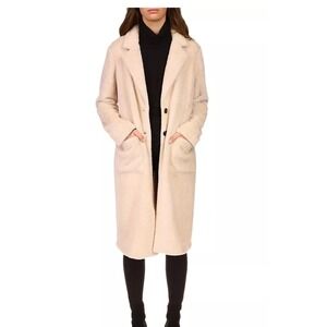 Sanctuary Juniper‎ Fuzzy Teddy Faux Fur Long Coat Jacket Women's Size Large